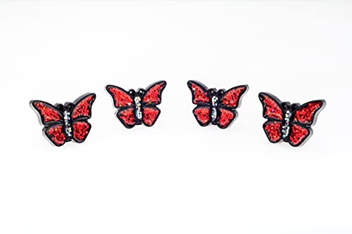 Image of Creathome Red Butterfly M6 Machine Screw, 4 Pack with Screws & Washers