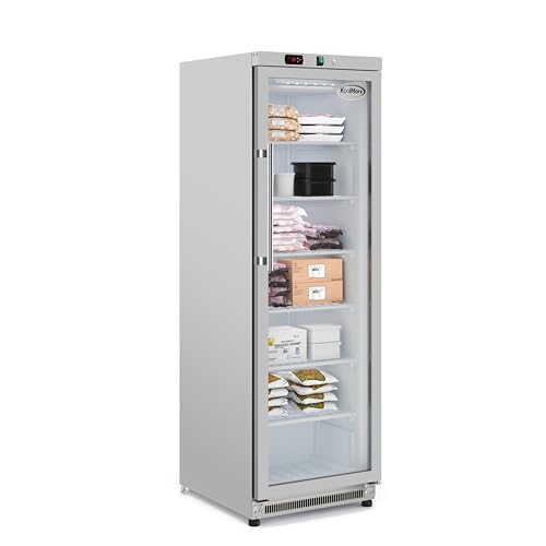 Image of KoolMore 12 Cu. ft. Commercial Freezer with Glass Door in Stainless Steel - Manual Defrost (KM-MFD-12GSG)