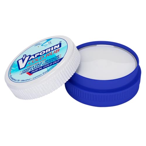 Image of Vaporin Cold Rub 5mL (Pack of 12) | Strong Relief for Cough, Cold, Nasal Congestion, Headache, Runny Nose, Chest Tightness, and Flu Symptoms