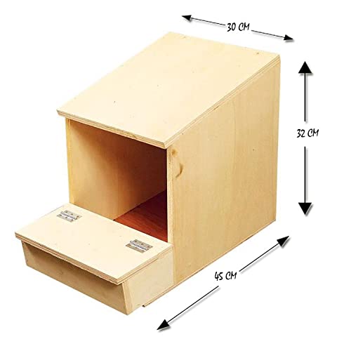 Nido per galline ovaiole in legno pollaio gabbia ricovero sala covatrice scivolo con coperchio