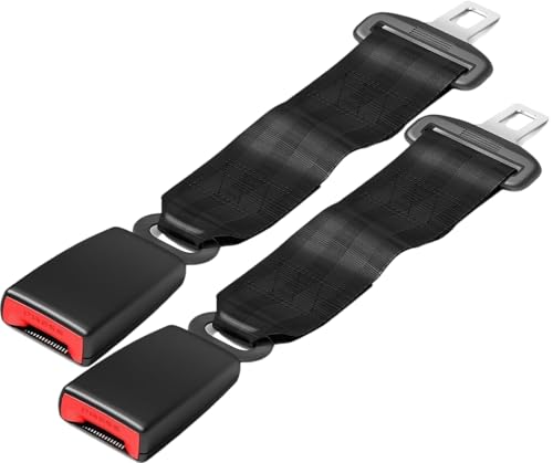 KBBYT 2 Pcs Universal Car Belt Shoulder Extender Strap Pad, 14.09IN Soft and Comfortable Shoulder Strap Accessory for Auto Interiors(Black)