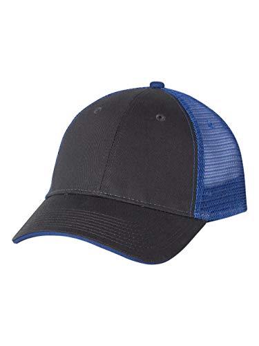 Valucap - Sandwich Trucker Cap - S102 - Adjustable - Charcoal/Royal