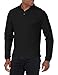 IZOD Uniform Young Men's Long Sleeve Pique Polo, Black, Large