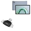 BoxWave Smart Gadget Compatible with Cubot Tab 40 – AllReader SD Card Reader, microSD Card Reader SD Compact USB – Jet Black