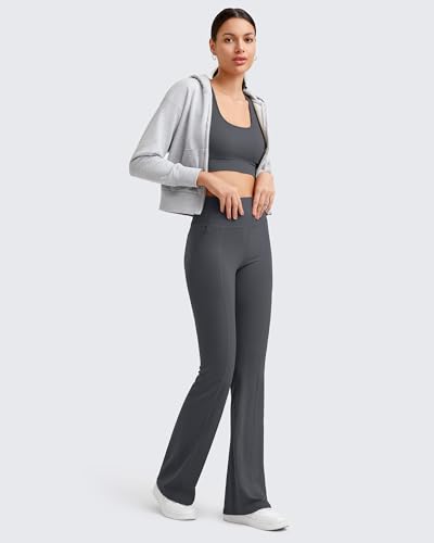 Image of G4Free BareFeel Yoga Pants Women High Waisted Flared Leggings with Pockets Soft Casual Flare Pants 29 inch /31 inch /33 inch