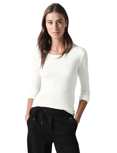 CECIL Damen B322077 Shirt Mit Rundhals, Vanilla White, M EU