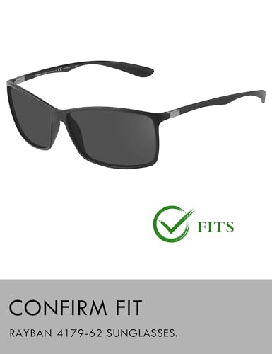 Image of Raydi Polycarbonate Replacement Lenses for RayBan Liteforce RB4179 62mm Square Sunglasses