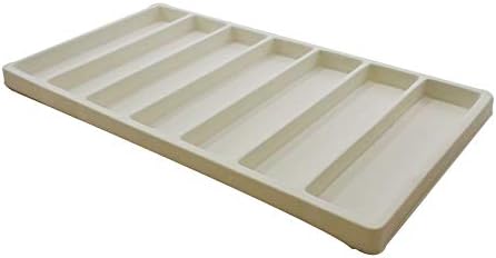 Miniatura 8 de N'icePackaging Bandeja de almacenamiento flocada con 7 ranuras, color marfil, para joyería y organización de mercancías, 6 unidades