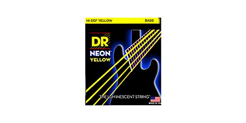 DR (ディーアール) 6弦エレキベース弦 NYB6-30 Hi-Def NEON YELLOW