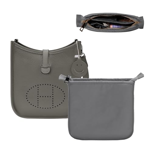 Ovignee Organizador de bolsa para Hermes Evelyne 16 TPM, mini bolsa Evelyne com zíper, organizador interno de nylon com vários bolsos, mantém a forma da bolsa e limpa
