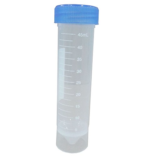 Bipee Conical Centrifuge Tubes 50mL, 50 PCS Pack Sterile Plastic Test Tubes with Screw Caps, Polypropylene Container with Graduated and Write-on Spot, Non-Pyrogenic, DN/RNase Free