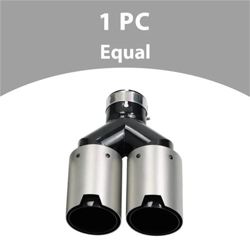 Embout silencieux double sortie en acier inoxydable ID63-OD89MM de décoration pour automobile - 2