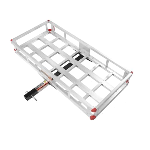 NOVEMS Barras Portaequipajes Cesta De Carga De Aluminio para SUV Camioneta Camping 47/53/60 Pulgadas con Enganche para Remolque Barras de Techo Auto(C 47x20x6 in)