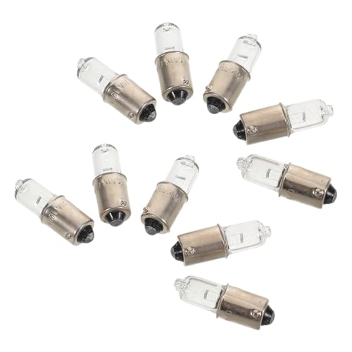 OUNONA Lot de 10 Ampoules Ba9S 12V 10W LED pour Tableau de Bord Automobile, Mini Ampoules à Filament Unique pour Éclairage Intérieur et Indicateurs de Panneau