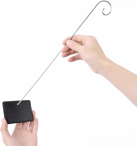 20 Stück Silberfarbene Pflanzenetikettenhaken, Gartenmarkierer, Pflanzenetikettenaufhänger, Gartenpflanzenschild, verformt, Haken, Hängestangen für Gartengestaltung und Rankhilfen