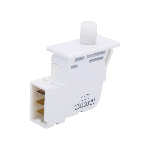YINETTECH 1 interruptor de puerta de secadora DC64 00828B DC64 00828A 2071595 AP4578931 compatible con Samsung compatible con secadora Kenmore, color blanco