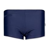  Maillot de bain Boxer marine uni avec poche zippée à l\'avant