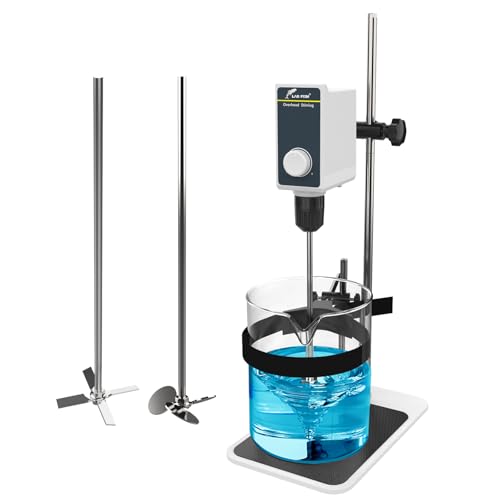 Lab Fish LFUSOS-10L-N Laboratory Overhead Stirrer Lab Stirrer | Stirring Rod And Stainless Steel Stand | Mixer Adjustable Speed 100-1000Rpm Capacity 10L 10000 Mpas Ac 100-240V cover