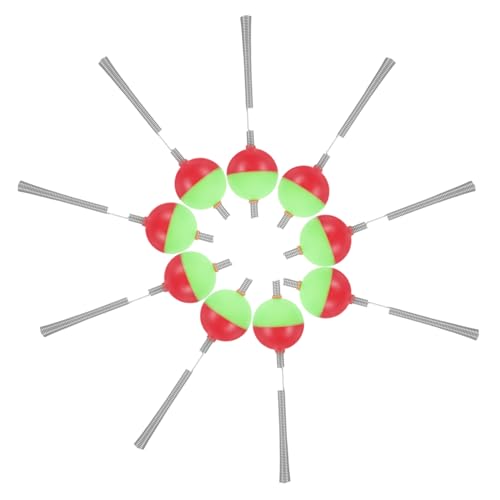 VANZACK 10pcs Fishing Alert Ball Tackle LED Small Bite Equipment Accessories Bells Rod Tips Supplies Rods Ice Fishing Alert Fishing Rod Tip Alert Ball for Fishing Abs