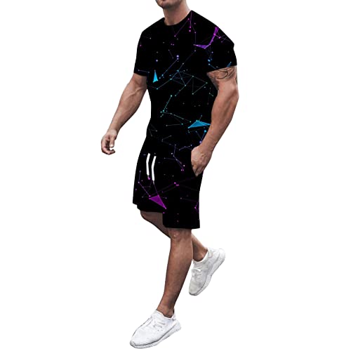 Ensemble t-shirt short homme pour activités en plein air et style décontracté