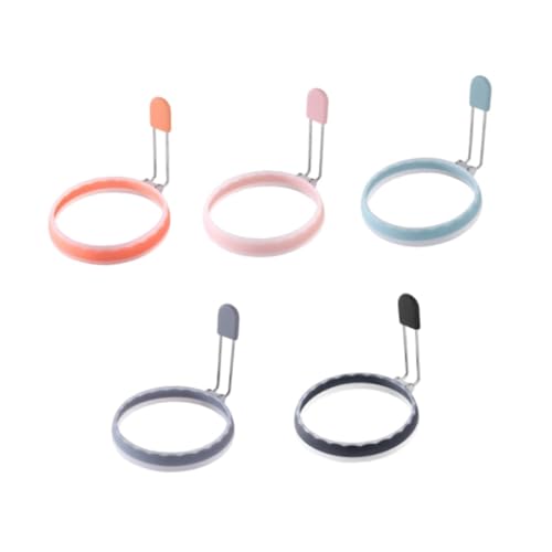 Generic 卵パンケーキリング 5個セット シリコン製 直径4インチ ? 食品グレード素材 耐熱230℃ ノンスティック 掃除簡単 朝食用調理ツール