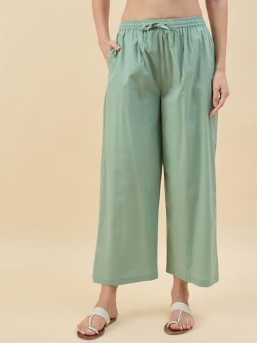 Image of Nermosa Women's Loose Cotton Relaxed Fit Palazzo