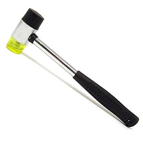 Honbay Dual Head Nylon Rubber Hammer Soft Mallet for Jewelry, Leather Crafts, Woodworking and More (30mm)