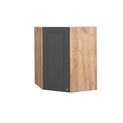 Vicco mobile angolare da cucina Fame-Line, Antracite-oro/Quercia dorata, 57 cm
