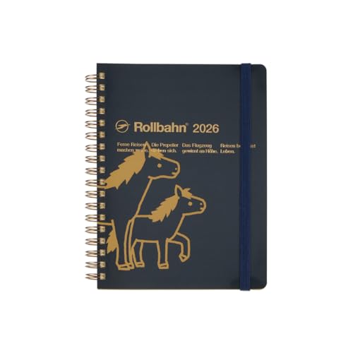 【デルフォニックス手帳 2026年版／2025年10月始まり】ロルバーンダイアリー ポニー L スケジュール帳 マンスリー（ブラック）のサムネイル