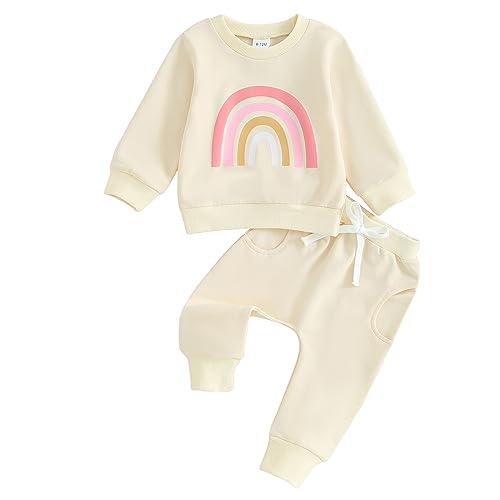 Image of Thorn Tree Newborn Baby Girls Clothes Cotton Suit Cute Baby Kid Infant Toddler Play Wear Rainbow Outfits