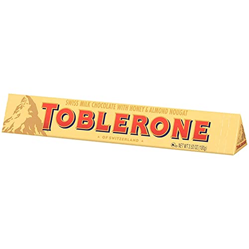 Toblerone Of Switzerland Milk Chocolate With Honey & Almond Nougat-8 Pack Pouch, 8 X 100 Gram