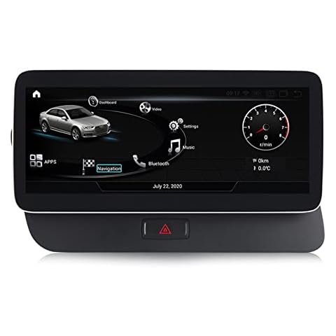 Android 10 Double Din Car Multimedia Player Car Radio With For Audi Q5 2009-2017 12.5 Inch Touchscreen Android Auto Car Stereo With Bluetooth/FM Radio/USB Support Mirror Link (Color : N600 Plus) Cover