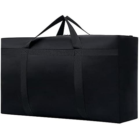 180L Large Storage Bags,1680D Oxford Fabric Under Bed Storage Bags With Zips, Thicker Waterproof House Moving Bag for Clothes, Comforters, Duvets, Blankets (39.3×11×22.8inch) Cover
