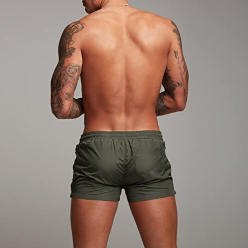 Maiyifu-GJ Men's Mesh Lining Beach Shorts Quick Dry Swim Trunks Swimwear Gym Workout Athletic Short Pants Zipper Pockets3