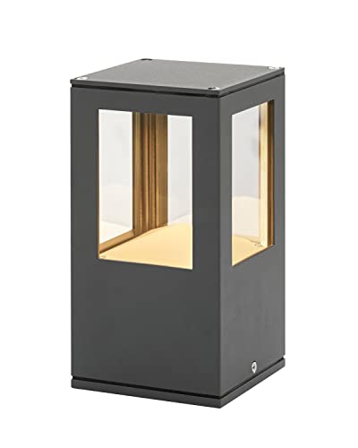 LED Lámpara para exterior 'Nicola' (Moderno) en Negro hecho de Aluminio (1 llama,) de Lucande | iluminación de senderos, baliza, iluminación de senderos, farola Cover