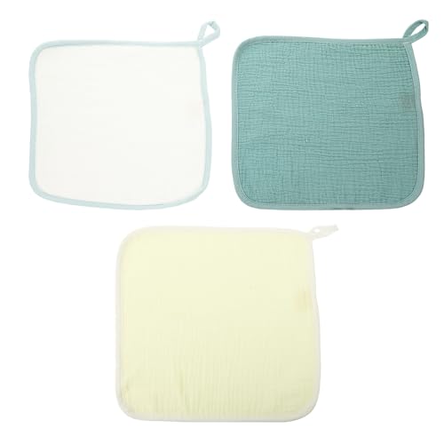 NOLITOY Toallas para Ñiño de Algodón 3 Piezas 25x25 Cm Multicapa Absorbentes Paños para Eructar y Lavado Suaves Transpirables para Recién Nacidos y Uso Diario Estilo Varios estilos