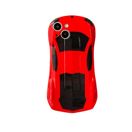 Sepvaptfx Case for iPhone 14 for Teen Boys Girls, 3D Race Sport Car Design iPhone14 Phone Cover Kids, Cute Cool Sturdy Soft iPhone 14 Cover (Red Car)