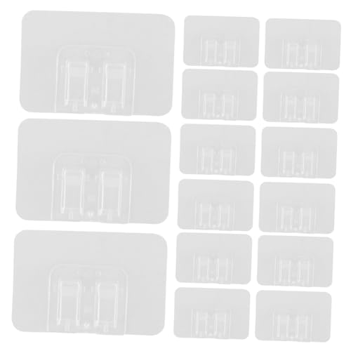 OFFSCH 50pcs Outdoor Light Clips Self Adhesive Cord Holders for Easy Installation for Christmas Decorations Strong Grip Light Hooks for Patio Garden Use