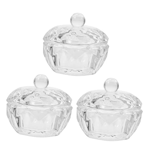 Bol de Manicura de Vidrio para Arte de Uñas 3 Pcs miniatura 1