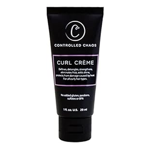 Controlled Chaos As Seen on Shark Tank 1 Oz Curl-Defining Cream with Shea Butter for Long Lasting Frizz Free Curls – Sulfate & Paraben Free Coconut Curling Cream for Thick Curly Hair, Made in USA