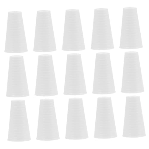 DECOMELODY 15pezzi Nappe Per Cordini Per Tende Pomelli in Plastica Bianca Accessorio Per Tende Avvolgibili Decorazioni Per Finestre Ricambio Per Cordino