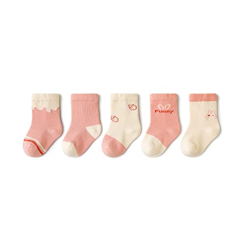 Kaninchen Baby Baumwollsocken, rose, 6 Monate Cover