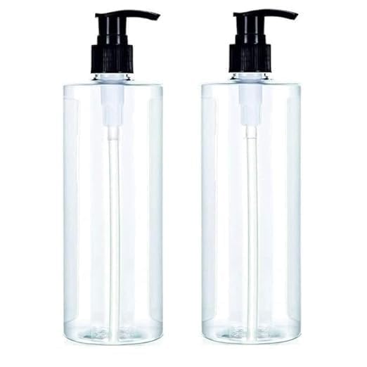 lumony LUMONY® Pack of 2-500 ML Dispenser Bottle Transparent Clear Empty Dispenser Bottles Liquid Dispenser Set for Face, Hair, Garden, Sanitizer and More (Pack of 2)-picture-19