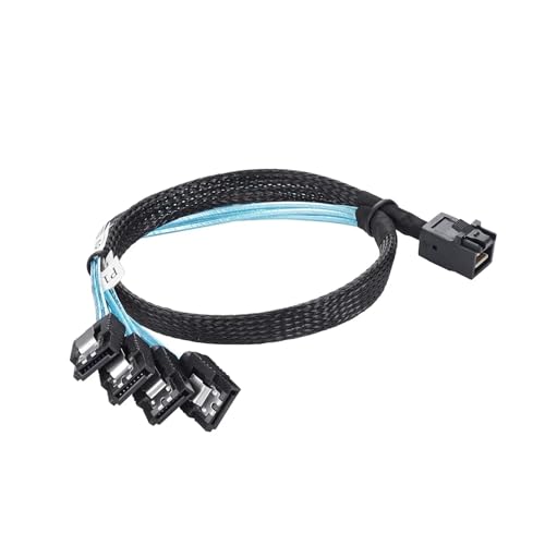 Cable S/AS HD 12G SFF8643 a 4 SATA 1m miniatura 3