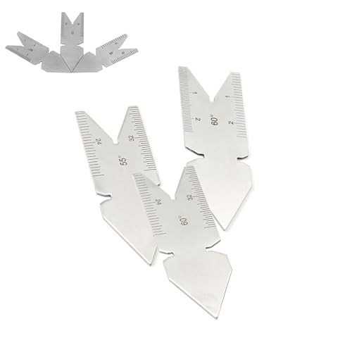 Yuentoen 58 Blätter Edelstahl Gewindelehre Set,Präzisions-Gewindelehre,Metrisch 60° + Whitworth 55° Center Gauge,Rohrgewinde Messwerkzeug für Drehmaschinen und Kfz-Werkstatt
