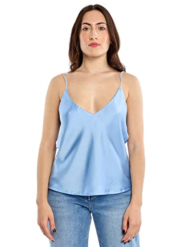 Top con Spalline in Raso da Donna