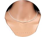 Tiny 2.5mm Natural Freshwater Pearl Choker, Real Genuine Rice-shaped Freshwater Pearls, Daily Dainty Minimalist Necklace, Gift for Women, Adjustable from 15-17 inches