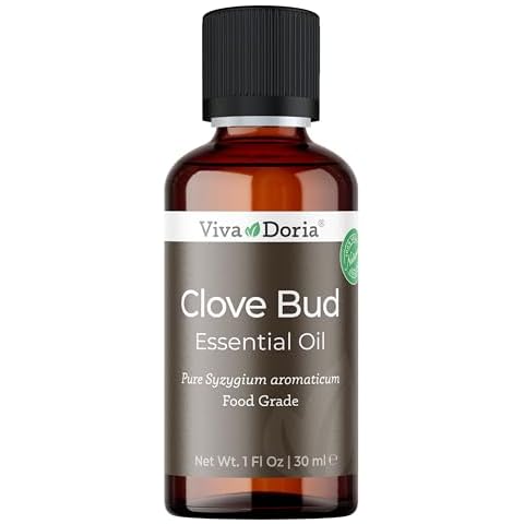 Viva Doria 100% Pure Clove Bud Essential Oil, Undiluted, Food Grade, 30 mL (1 Fluid Ounce) Cover