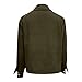 Kenhansion Cropped Jacket for Women Fashion Crop Corduroy Jackets Long Sleeve Button Down Outwear Trendy Tops with Pockets (Army Green,Large)