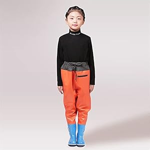 Lichtgewicht waterdichte PVC-waadpakken voor kinderen met elastische taille, multifunctionele dikkere regenschoenen voor buitenwatersporten Tuin Strandvissen